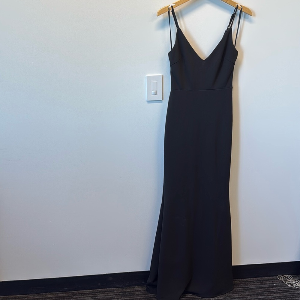 Black floor length gown LuLus size xs
